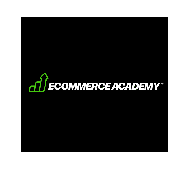ecommerce academy logo on a black background