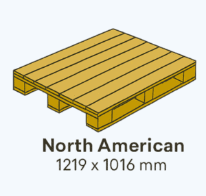 North American pallet with dimensions