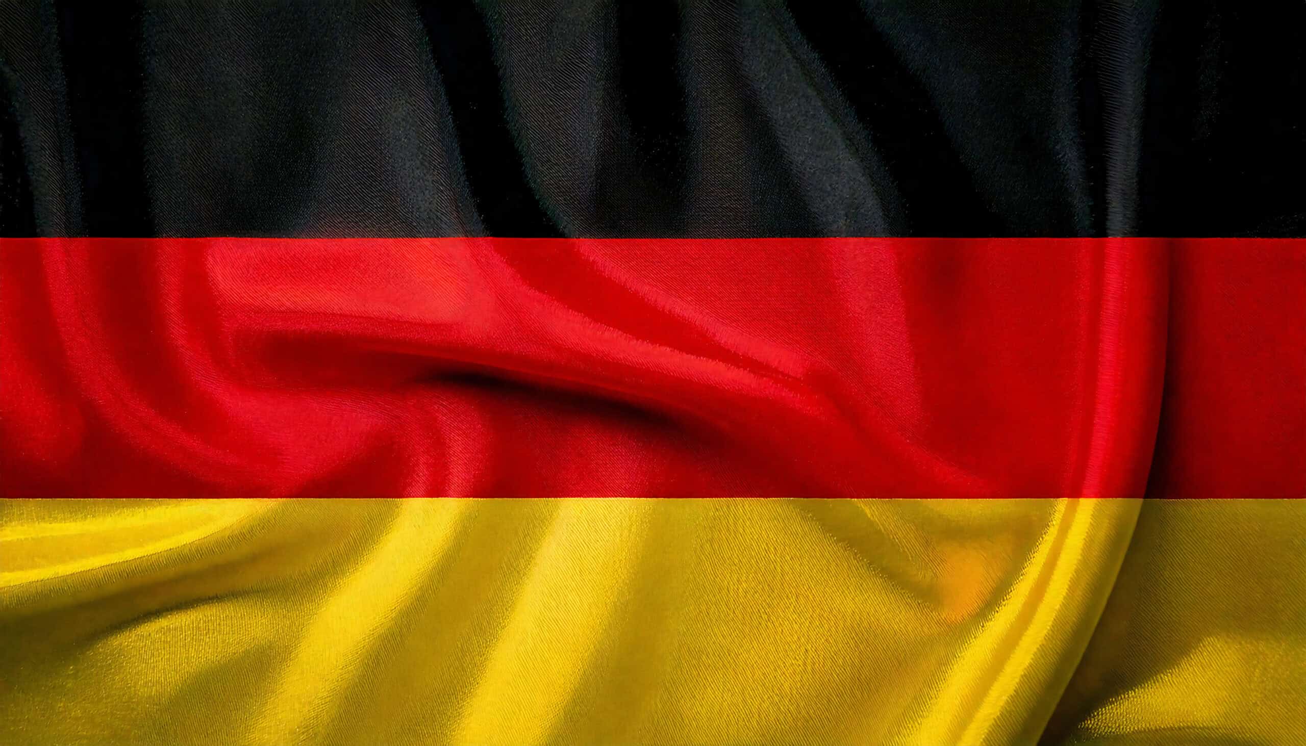German flag in silky texture
