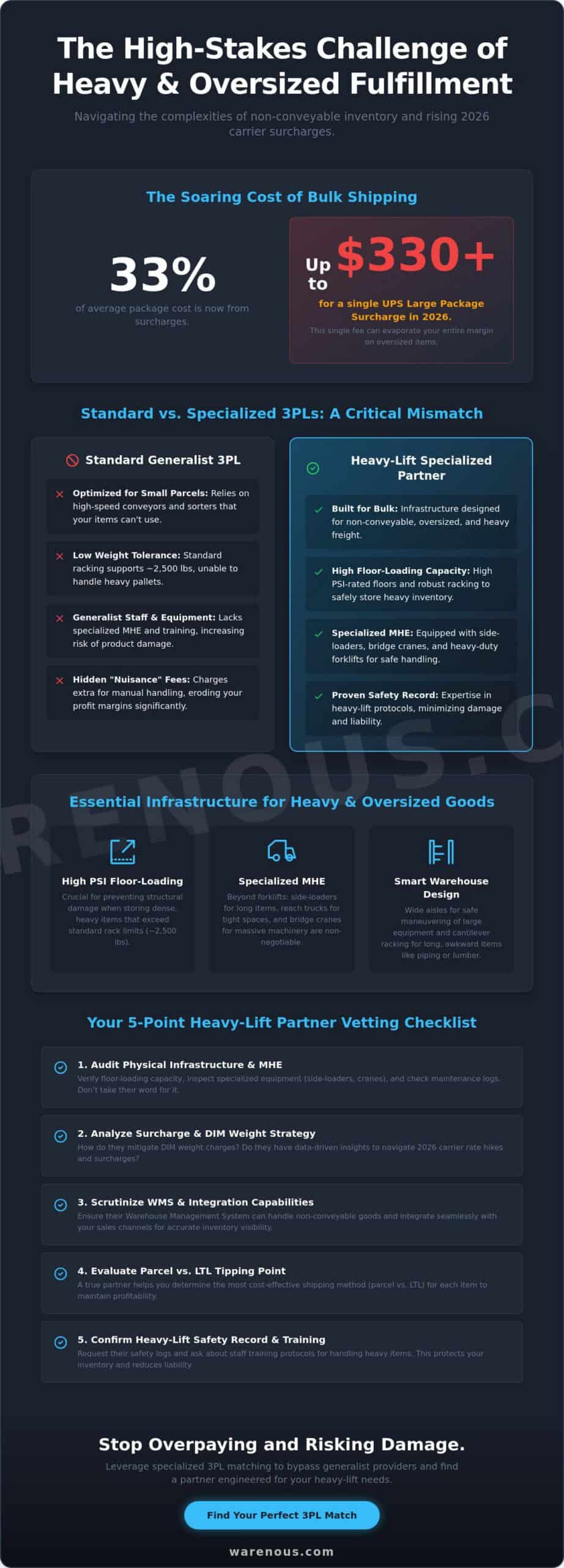 Finding a 3PL for Heavy or Oversized Items: The Ultimate 2026 Guide